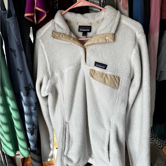 Patagonia Cream fleece pullover Jacket Cozy - Picture 5 of 10
